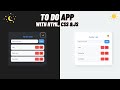 Build a Modern To-Do App with Dark Mode 🌙 | HTML, CSS & JavaScript Tutorial