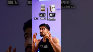 🥵❌ Is Sattu Powder Better than “Whey Protein” ? #sattuVswhey #youtubeshorts