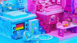 创意DIY:冰雪女王主题房子和粉色温馨小屋相结合，创意满满