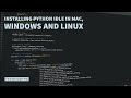 Installing Python IDLE on Mac, Windows, and Linux | Python Tutorial to Beginners #1 | TecXCoding