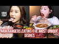 mukbangers eating the most UNIQUE foods i've seen