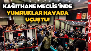 CHP'li İsim Konuşurken Şişe Fırlatıldı! Kağıthane Belediye Meclisi'nde Kavga! İki Kişi Yaralandı