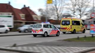 A1 Ambulance 21-111 + PRIO 1 Politie SPOEDOVERPLAATSING vanaf Politiebureau Den Bosch