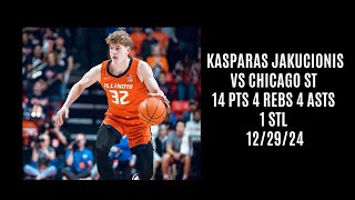 Kasparas Jakucionis (14 PTS 4 REBS 4 ASTS 1 STL) 12/29/24