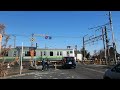 【踏切】jr横浜線　初期型全方位警報灯が混ざっている踏切 railroad crossing in japan