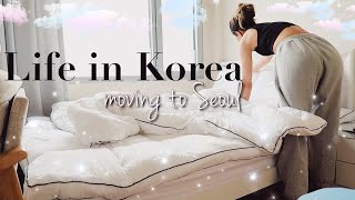 MOVING TO SEOUL VLOG 🇰🇷 UNPACKING, SETTLING IN \u0026 EXHAUSTED | LIVING ALONE DIARIES