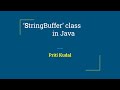 14-1 StringBuffer class in Java