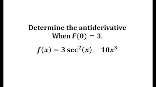 The Antiderivative of a Function involving Secant Squared