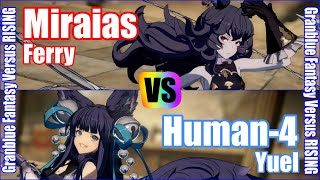 [GBVSR] (4K) Granblue Fantasy Versus Rising Rank match  Miraias (Ferry) vs Human-4 (Yuel)