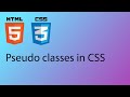 HTML & CSS 2020 Tutorial 25 - Pseudo classes