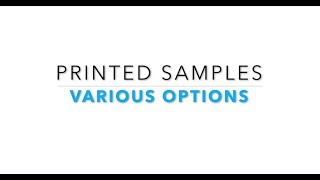 Printed Proof Options