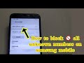 block unknown number in samsung mobile