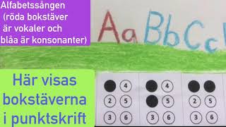 Alfabetssången med punktskrift/the swedish alphabetsong showing letters in Braille