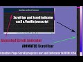 Creative Page Scroll Progress Bar  & Creative Animated Scroll Indicator| CSS3 & Vanilla Javascript