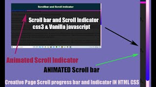 Creative Page Scroll Progress Bar & Creative Animated Scroll Indicator| CSS3 & Vanilla Javascript