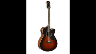 Yamaha 6 String Series AC1M Small Body Cutaway Acoustic-Electric Guitar-Mahogany, Tobacco - Overview