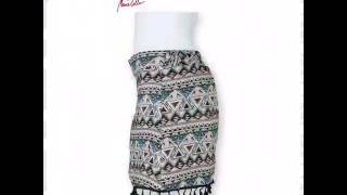 MC Tribal Print A-Line Skirt