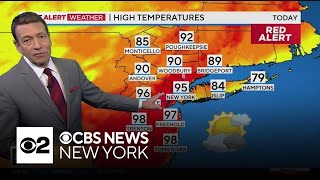 First Alert Weather: Heat peaks Sunday, storms later in NYC