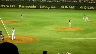 2009.11.03 巨人vs日本ハム 日本シリーズ第3戦 小笠原 勝ち越し2ベースヒット