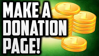 How To Make A Fan Funding Donation Page!