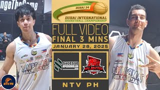 DUBAI INTERNATIONAL BASKETBALL FINAL 3 MINS | SAGESSE SC VS ZAMBOANGA VALIENTES | JANUARY 28, 2025