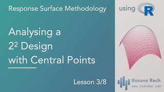 RSM 03 Analyzing a 2ˆ2 Factorial Design with Central Points - R tutorial