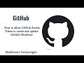 How to allow GitHub Access Token to create and update GitHub Workflow