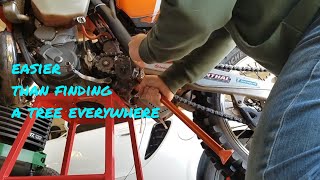 Quick Side Stand/Kickstand  Installation on a KTM 250/300, With an Affordable Amazon KTM kickstand