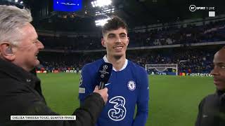 Kai Havertz and Raheem Sterling give their immediate reaction as Chelsea reach UCL quarter-finals