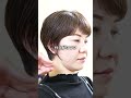 衝撃ビフォーの状態からショートヘアにカット！