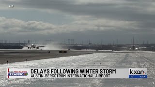 Air travel delays continue across Texas after weekend winter storm