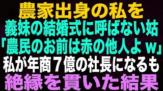 【スカッとする話】農家出身の私を義妹の結婚式に呼ばない姑「農民のお前は赤の他人よw」私が年商７億の社長になるも絶縁を貫いた結果【朗読】