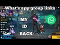 Free Fire whatsApp group link in tamil  || my id back to me in tamil || syed yuni gaming