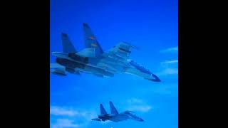Russian Su-35 and Su-30MKK jets with Chinese Xian H-6K missile-bearing bombers in Taiwan Strait.