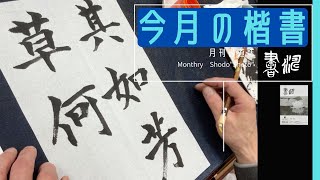 【書道 楷書】の書き方〜入筆と重み！使い分け〜＜書濤2023 6月号 解説①半紙＞