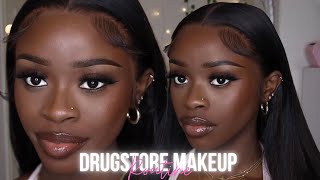 Full Face Using Drugstore Makeup Products | Beginner Friendly For Dark Skin WOC