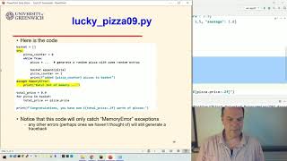 OO Python 07-4: Exceptions - Memory errors