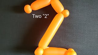 How to make a one balloon number two \