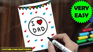 HOW TO DRAW FATHER’S DAY CARD | FATHERS DAY DRAWING
