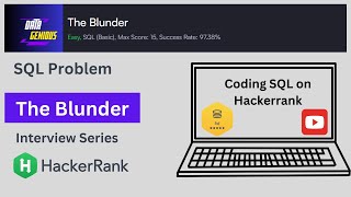 The Blunder | Hackerrank | Advance SQL | Ceiling Function | Data | Interview Prep | Data Genious