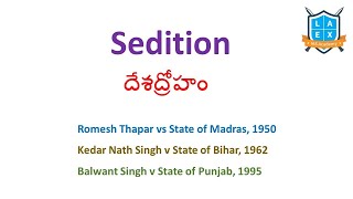 Sedition Issue Explained |Polity Value Addition ||Mana La Excellence || Civils Coaching in Hyderabad