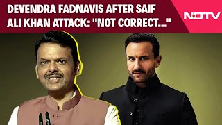 Saif Ali Khan Attack | D Fadnavis After Saif Ali Khan Attack: \