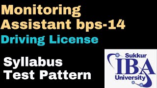 Monitoring Assistant BPS14 | Online classes | Syllabus  | Test Date | Driving License | Interview