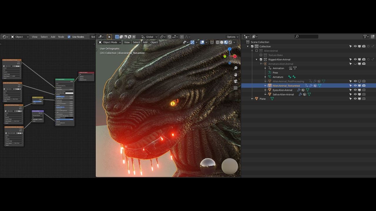 Alien Animal Re-Texture-Baked - YouTube