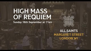 High Mass of Requiem on Trinity 14