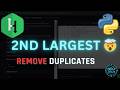 Remove Duplicates & Find 2nd Largest in Python | HackerRank Solution Explained