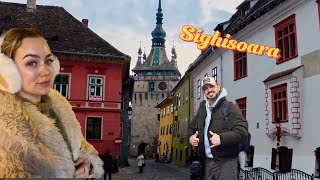 Her first time in Sighisoara! 🇷🇴