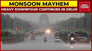 Heavy Downpour Continues In Delhi; MET Issues Orange Alert