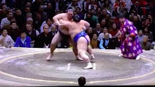 大相撲初場所９日目 稀勢の里と白鵬 ともに敗れる 　2017年1月16日21時08分