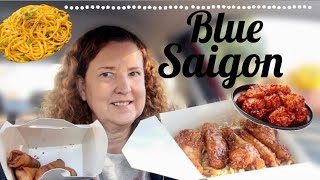 Mukbang | Blue Saigon | Garlic Noodles, Candied Wings, Lumpia